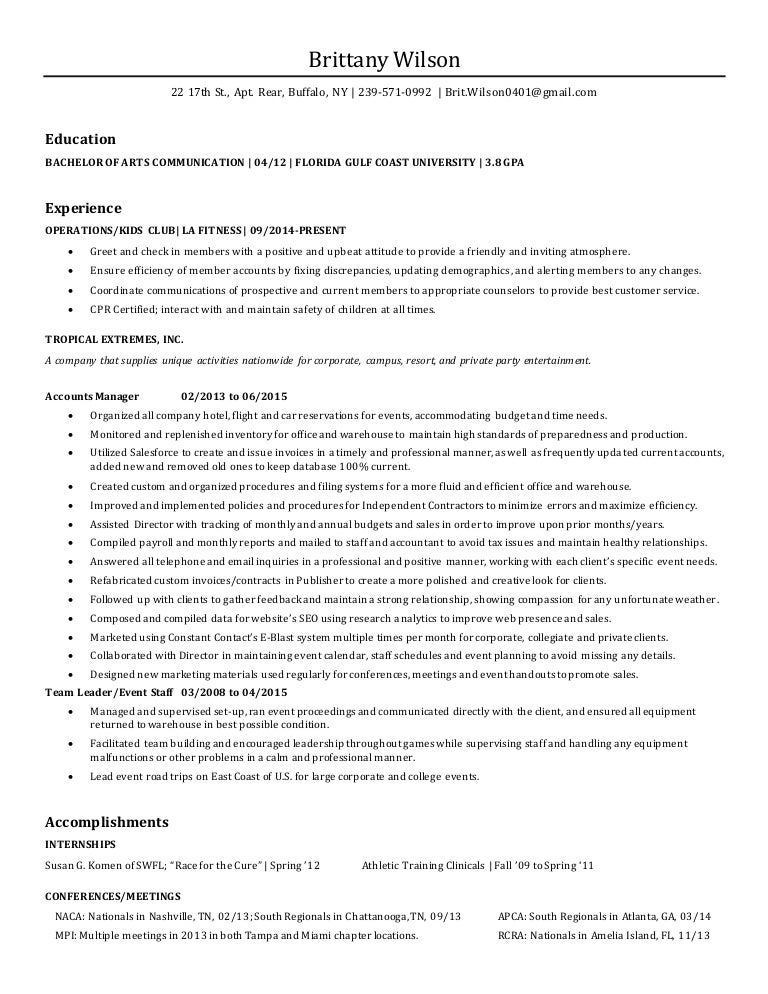 Brittany Wilson Resume - Newresume10 151020214045 Lva1 App6891 Thumbnail 4 