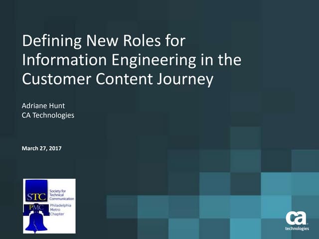 Defining New Roles for Information Engineering in the Customer Content Journey