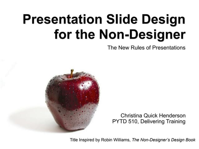 New Rules For Power Point Presentations (Revised)