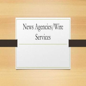 News Agencies