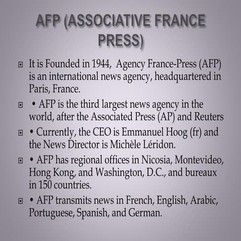 Introduction Of AFP and Its Role in the world | PPTX