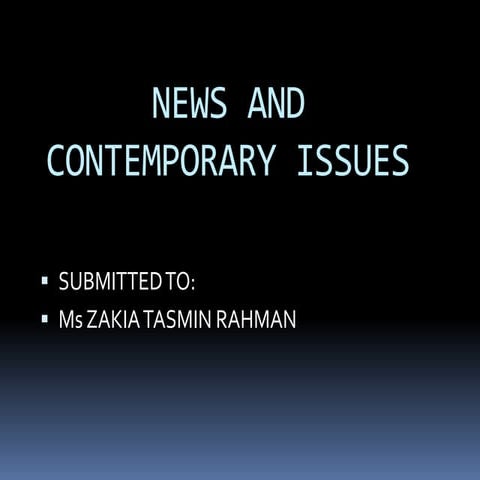 News and contemporary issues