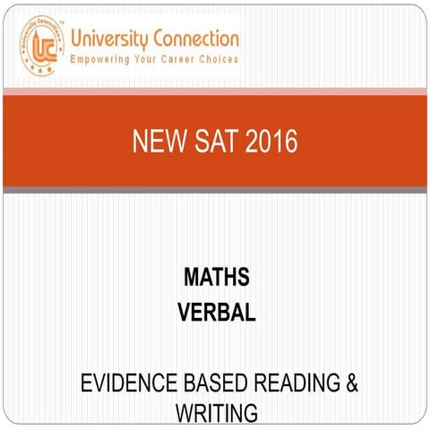 New SAT preparation guidelines 