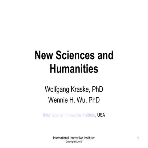 New Science & Humanities