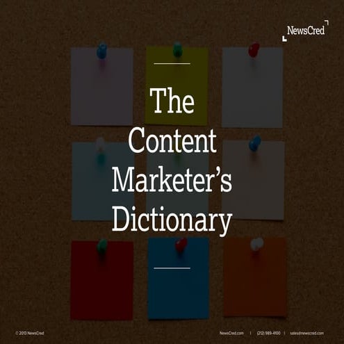 Content marketer dictionary