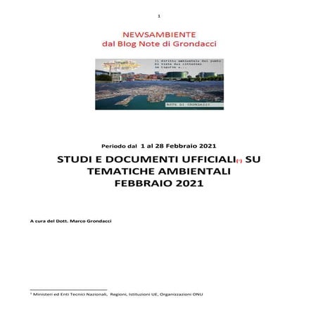 News doc ambiente febbraio 2021