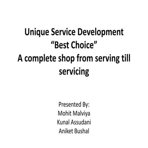 New service development