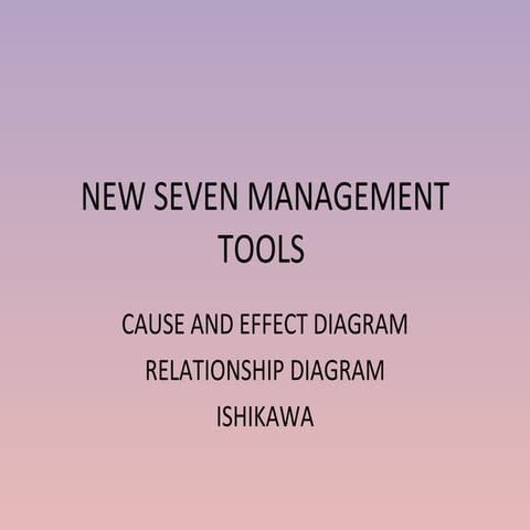 New seven management tools