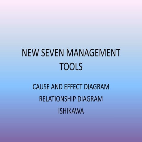 New seven management tools