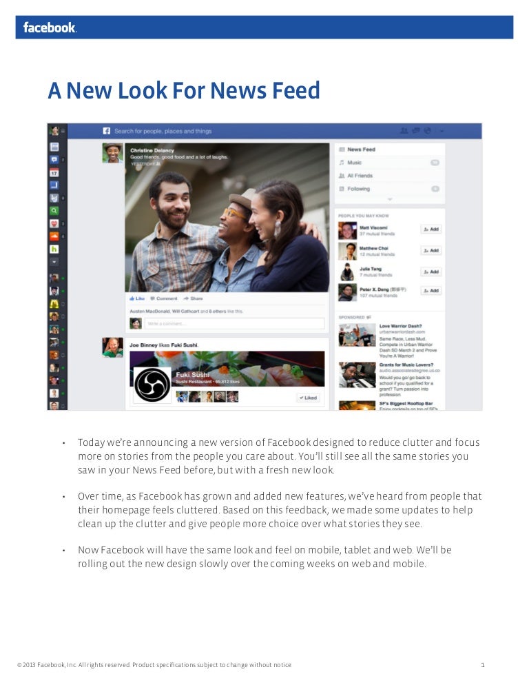 Benefits Of New Facebook News Feed For Marketing