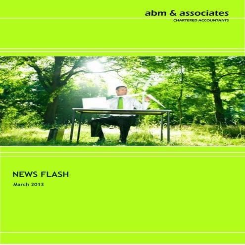 News Flash - March 2013 - abm & associates