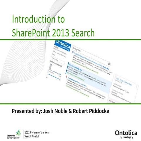 Introduction to SharePoint 2013 Search