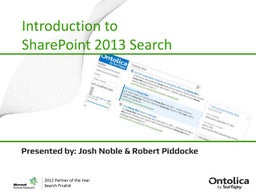 Whats new in search in SharePoint 2013 | PPT