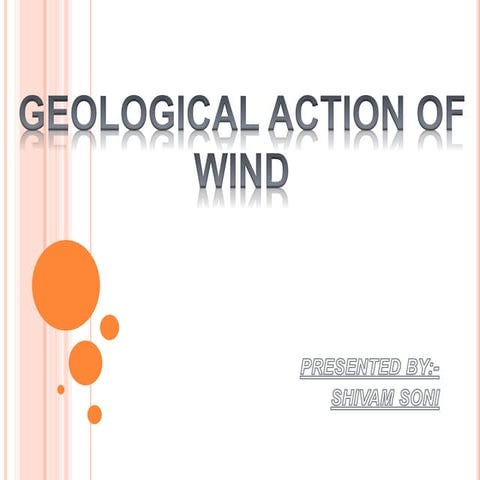 Aeolian process and landform by shivam soni B.Sc student of Department of App...