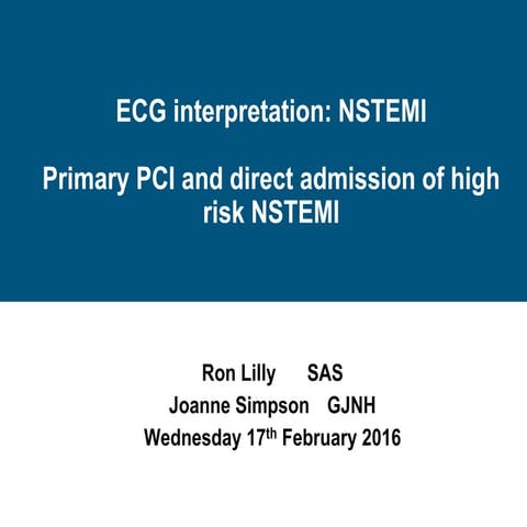 ECG interpretation: NSTEMI