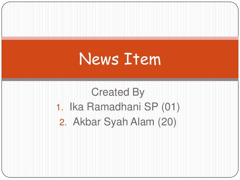 Contoh untuk News Item