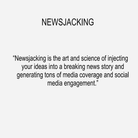 How to Newsjack