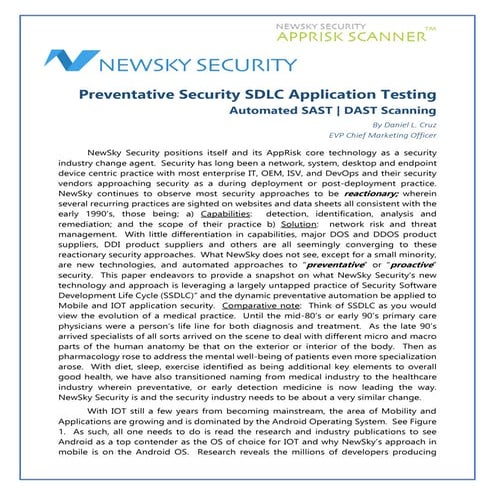 Security Redefined - Prevention is the future!!