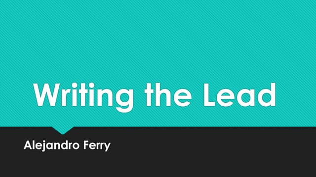 Types Of Leads In News Writing