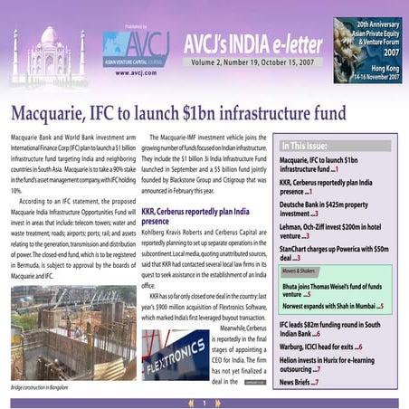 AVCJ - News Letter Oct 15 2007