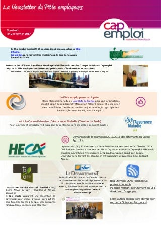 Newsletter 1 Cap emploi 83