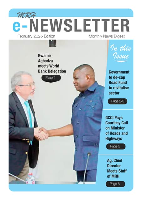 Ministry of Roads and Highways Newsletter