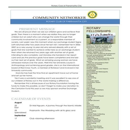 Newsletter  22 08-2011