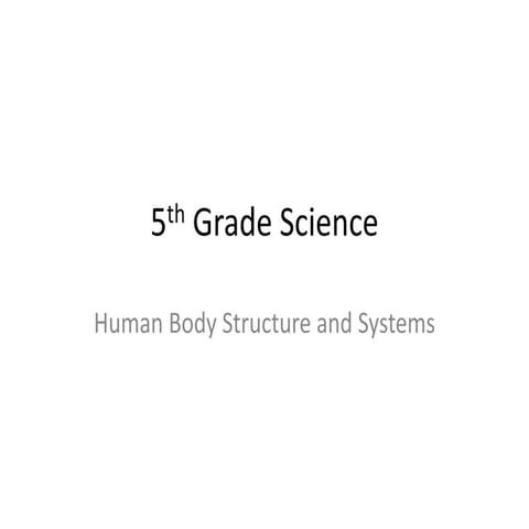 Newsletter 5th grade science