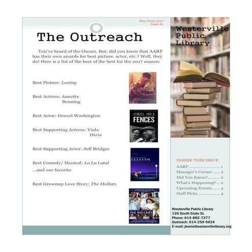 May 2017: Outreach Newsletter