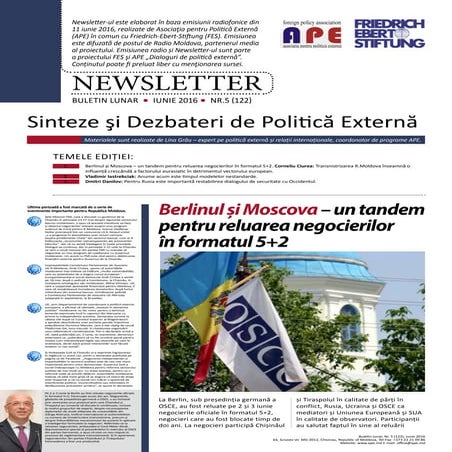 Sinteze si Dezbateri de Politica Externa, Iunie 2016, Nr.5