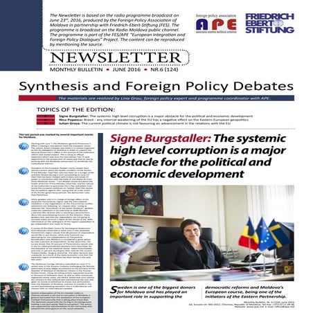 Synthesis and Foreign Policy Debates, Nr. 6, June 2016
