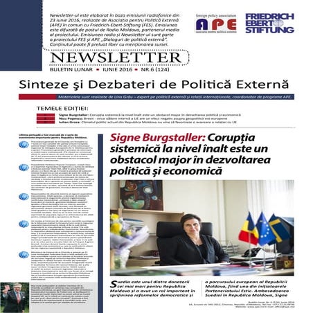 Sinteze si Dezbateri de Politica Externa, Iunie 2016, Nr.6