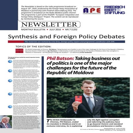 Synthesis and Foreign Policy Debates, Nr. 7, July 2016