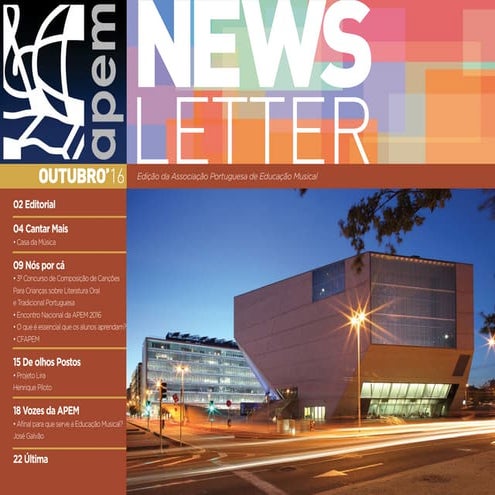 Newsletter APEM - José Galvão - Para que serve a Educação Musical