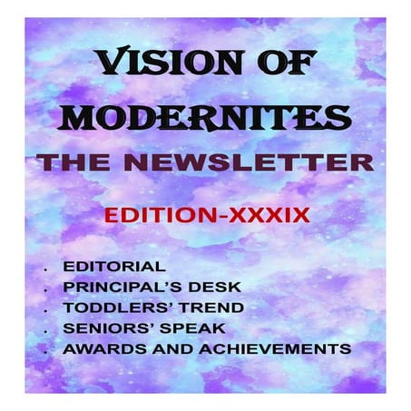 Newsletter for month of August 2019