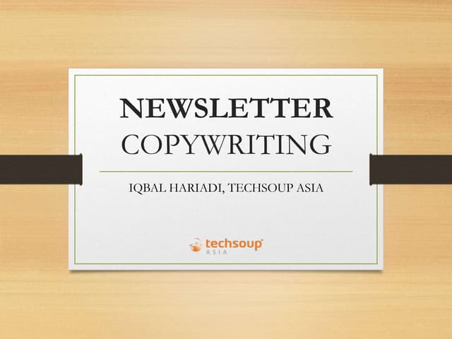 Newsletter Copywriting for Nonprofit