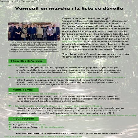 Verneuil en marche : la liste se dévoile