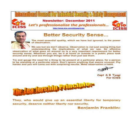 ICSSM Newsletter Dec11