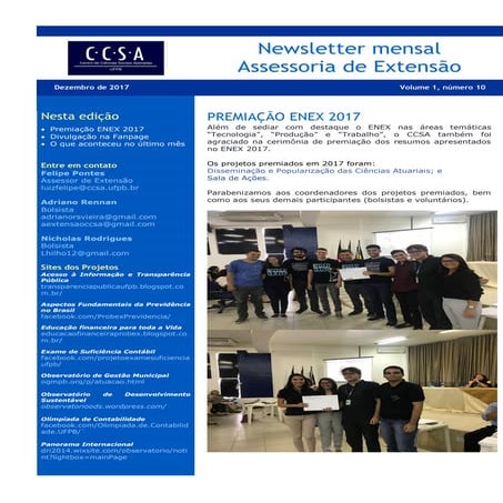 Newsletter dezembro 2017