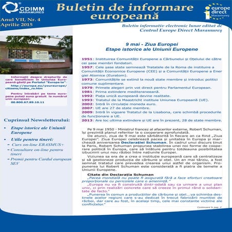 Newsletter aprilie 2015 - Europe Direct Maramures