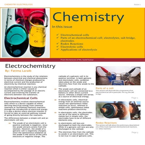 Electrochemistry