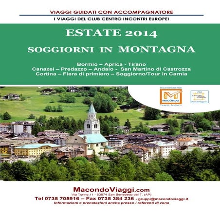 Newsletter estate 2014 solo montagna