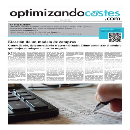 Optimizando costes - Septiembre 2012