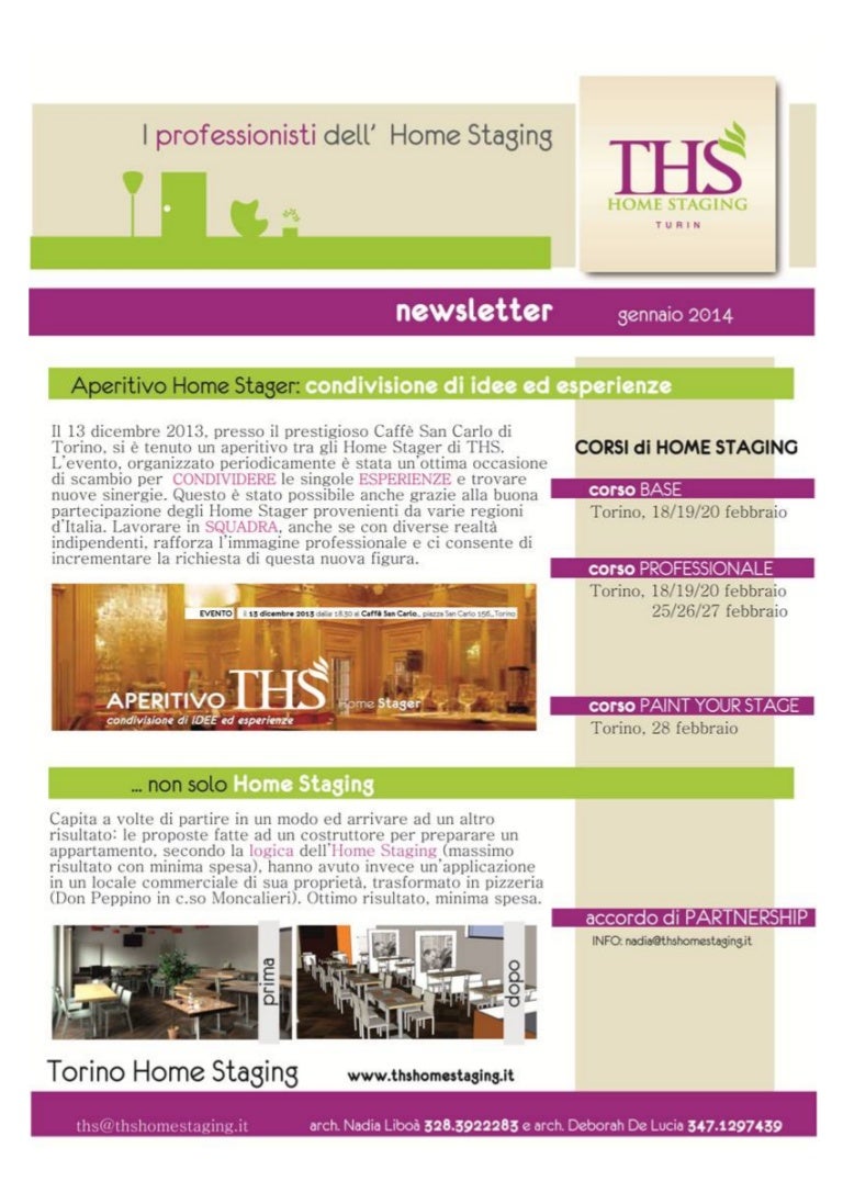 Home Staging Newsletter THS 01/2014