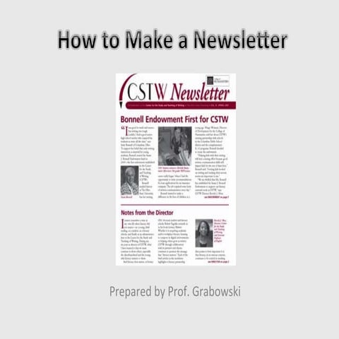 How to Make a Newsletter