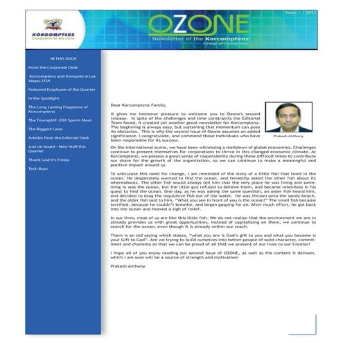 OZONE Newsletter 2011 Q3