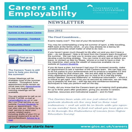 Careers June 2012 Newsletter