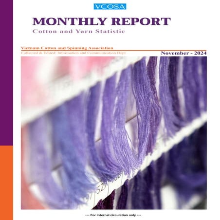 [VCOSA] Monthly Report - Cotton & Yarn Statistics November 2024 | PDF