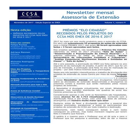 Newsletter novembro 2017- Especial ENEX