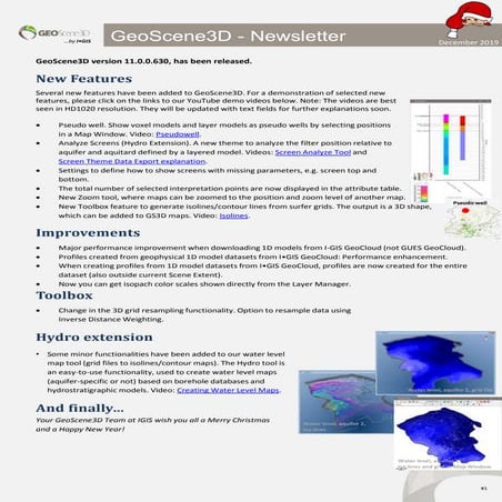 GeoScene3D Newsletter release version 630